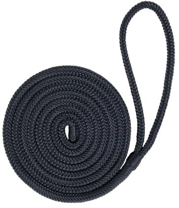Mesle Cordage de Pare-Battage avec Boucle, Ligne pour Défense de Bateau avec Oeil, Corde Bouée Pare Battage, Ligne d'amarrage