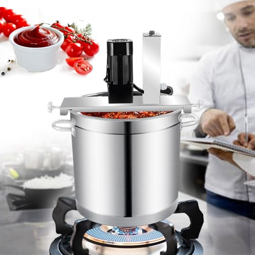 Mélangeur Automatique Professionnel 20L/25L/40L/60L - Machine à Confiture/Sauce avec Racloir Double Couche + Vitesse Réglable + Compatibilité Multifonction (Malaxeur Électrique Détachable),20L