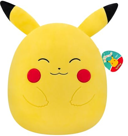 Squishmallows x Pokémon SQPK00067 - Pikachu 35 cm Official Pokémon Super Soft Cuddly Toy