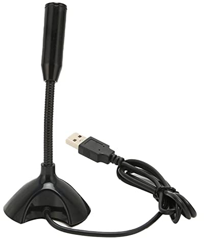 XUXHOU Omnidirektionales USB-Mikrofon für Gesang und Podcasts | Rauschunterdrückung für klare Aufnahmen, flexibler verstellbarer Hals, kompaktes und elegantes Design, kompatibel mit PC