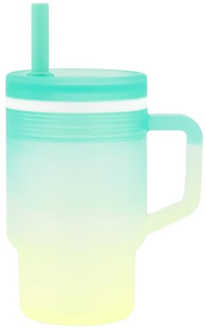 INFANTINO My 1st Tumbler, 255 ml Silicone Sippy Cup with Straw & Handle, Spill-Resistant Baby Cup for On-the-Go, BPA-Free Transition Bottle, Limelight