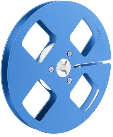 RASTKY 1/4 5 Zoll 4-Loch-Leerbandspule aus Aluminiumlegierung für Reel-to-Reel-Kassettenspieler NAB-Flansch, Reparatur-Ersatzteil (BLUE)