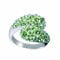 Glamour World Ring 925 Sterlingsilber mit Swarovski-Kristallen peridot