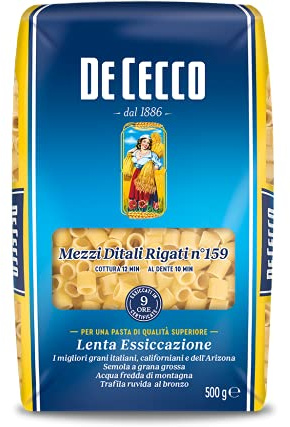 De Cecco Paste 500 Stück Fingerhut gestreift