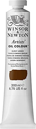 Winsor & Newton Artists' Oil Paint, 200ml Tube, Burnt Umber