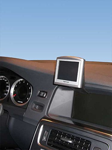 KUDA Handyhalterung passend für Volvo S60 & V60 ab 2010 - Telefonkonsole für Smartphones, Handys, Navi und mehr – Echtleder, schwarz, 288420
