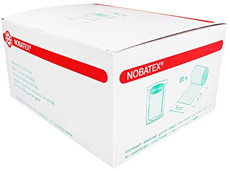 Noba Nobatex in Folie Fixierbinden Mullbinden 20 Stück (8 cm x 4 m)