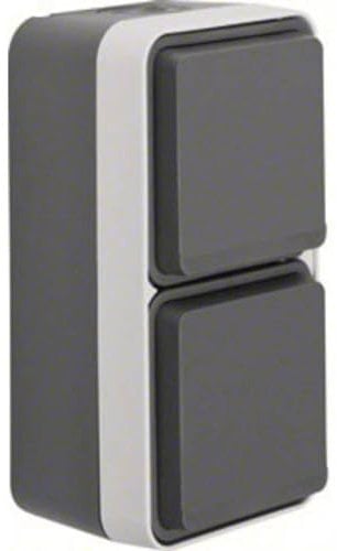 Hager BERKER Berk AP-Steckdose SCHUKO 47703525 2fach