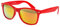 Ciffre Nerdbrille Sonnenbrille Stil Brille Pilotenbrille Vintage Look Rot Gelb verspiegelt W46