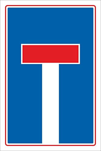 Schild Sackgasse Privatweg Durchfahrt verboten wetterfest 3mm Alu-Verbund 450 x 300 mm