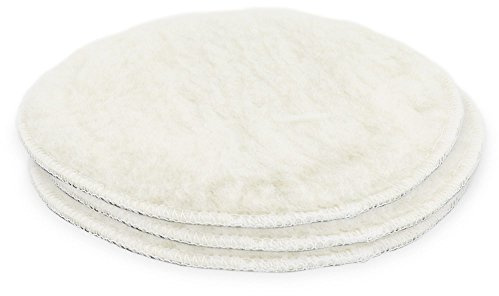 BITUXX® 180mm Polierpad Wollpad Polierfell Wollpuffer für Autopoliermaschinen (3X)