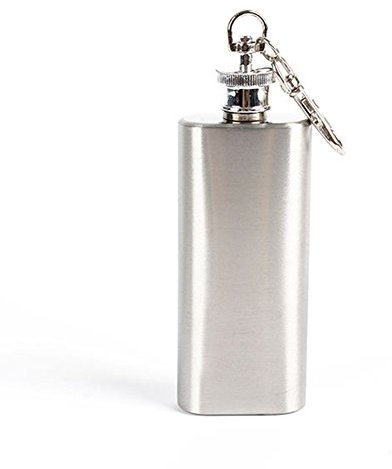 ZHOUBA 2oz Mini Wine Bottle Stainless Steel Liquor Hip Flask with Screw Cap Portable (Silver)