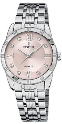 Montre FESTINA pour Femme F16940/C Mademoiselle Boîtier en Acier Inoxydable Gris Bracelet en Acier Inoxydable Gris