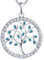 YL Damen Lebensbaum Anhänger mit Kette 925 Sterlingsilber Blau Baum des Lebens Anhänger Halskette für Damen Mädchen Mutter, Kettenlänge 45-50 CM