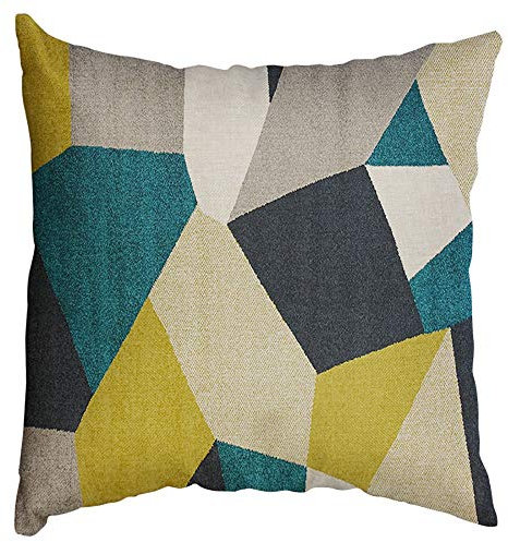 qiaoxiahe Kissenhülle Kissenbuzug 40 x 40cm Decorative Kissenbezüge aus Baumwolle und Leinen Sofakissen Kissenhülle für Wohnzimmer Balkon Auto und Büro Gelb