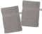 Stof - Lot de 2 Gants de Toilette - Taille 15x21 cm - 100% Coton Bio - Couleur Taupe - Modèle Lagune - Linge de Bain - Doux et de Bonne qualité - Certifié Oeko Tex