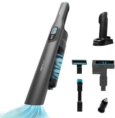 Cecotec Aspiradora de Mano sin Cable para Coche y Tapicerías Conga Rockstar Micro+ Clean&Car. 210W, Motor Digital Brushless, 20 kPa, Autonomía 40min, Cargador de Coche de 12V, 2 Modos, Accesorios
