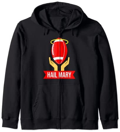 American Football Hail Mary Hailmary Herren Lustig Geschenk Kapuzenjacke