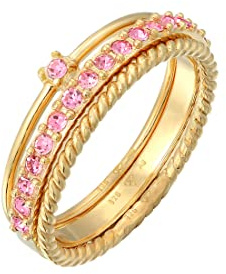 Elli Ring Damen Set Multi-Color Funkelnd mit Kristallen Bunt in 925 Sterling Silber vergoldet