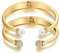 LILIE&WHITE Damen Armreif Set, 2er Pack Goldfarben, Hypoallergen, Schickes Design mit Perle und Strasssteinen, Unkomplizierte Passform, Geschenk für Sie, Langlebig und Hautfreundlich