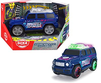 Dickie Toys - Mercedes-Benz G-Klasse Beat Spinner (23 cm) - tanzendes Streets N BEATZ Spielzeugauto, motorisiert, EDM-Sound & Farbwechsel, batteriebetrieben, Auto für Kinder ab 3 Jahre