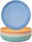 TOTSUN 6Pcs Deep Plastic Plates Unbreakable and Reusable Plates Light Weight Dinner Plates Camping Plates Set Summer Picnic Plates Set for Toddler Kids Adults - 8.85’’, JY-6BUNTPANZI