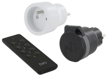 DiO Connected Home Set 1 Prise Nano intérieur + 1 Prise extérieure Jardin et télécommande