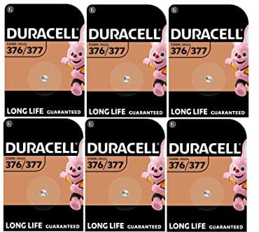 6X Duracell 376/377 SR626 SR626SW Con Ossido D'Argento (6 Blister Da 1 Batteria) 6 Pile