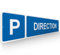 DECOHO - Panneau de signalisation pour parking · Stationnement réservé à la direction - 48 x 10 cm - Blanc