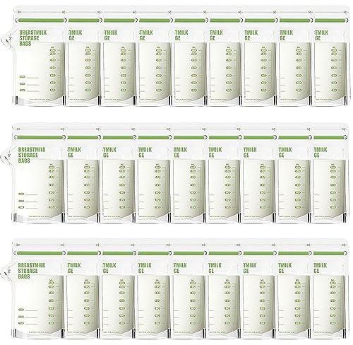 30 Pcs Breast Milk Storage Bag Zipper Seal Self Standing Milk Storage Bag Breast Milk Bags Breast Milk Storage Bags Breastmilk Containers Freezer Use Breastmilk Bags Secure Double Seal Space Saving
