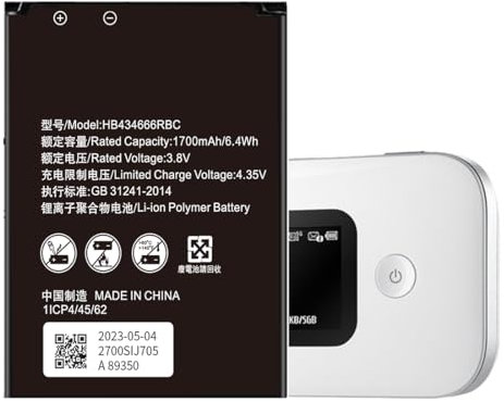 Batería de repuesto para Huawei HB434666RBC, 1700 mAh, alta capacidad, para Huawei R216 E5573 E5577