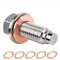 JNNJ Magnetische Ölablassschraube, Magnetische Dichtung Ölwannenablassmutter, Magnetische Ölwannenwanne Aus Rücklaufablassschraube Adapter Mit Dichtungen(M12x1.75)
