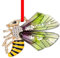 FLYAB Bee Christmas Ornaments 2023 Bee Ornaments for Christmas Tree Honey Bee Decor Cute Bee Christmas Ornaments Gifts for Women Girls Mom Sisters Bee Lovers
