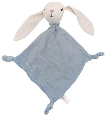 Mealini SCHNUFFELTUCH Hase Hugo - tolles Schmusetuch für Babies aus Baumwolle, niedliches Kuscheltuch