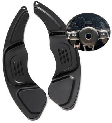 ontto Auto Lenkrad Schaltwippen Verlängerung Schaltpaddel Passt für VW Golf 7 Polo GTI R Rline MK7 MK7.5 Scirocco 2015-2019 Metall Shift Paddle Shifter Erweiterung Innendekoration-Schwarz