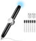 JIZZU Drehstift, Fidget Pen mit LED-Licht, hilft beim Denken & Stressabbau Fidget Kugelschreiber für rotierende Anti Stress Angst Geschenk Stift (Schwarz)