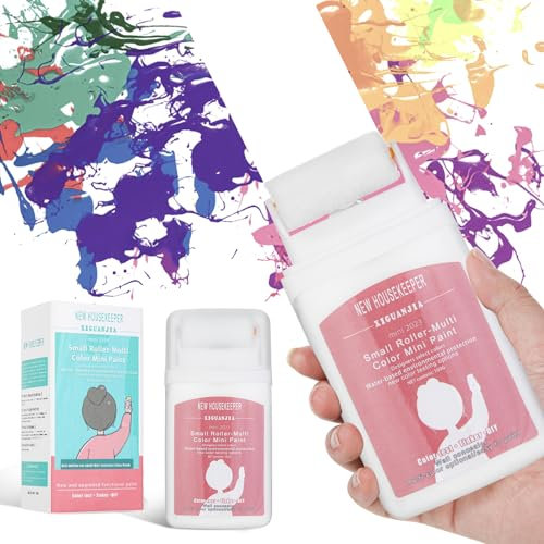 Vozitug wandfarbe weiß 100ml, Wandreparatur rollbürste mit wandreparaturpaste, Wandfarbe ausbessern weiß Ausbesserungsfarbe für Innen zum Ausbessern für Reparieren Sie Graffiti, Kratzer, Flecken