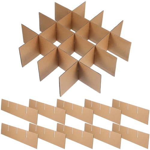 Warmhm 6pcs Moving Box Glasses Packing Divider Glassware Dish Packing Boxes Cardboard Dividers for Home Tidy Closet Stationary Socks Underwear Scarves Organizer (1 Set)