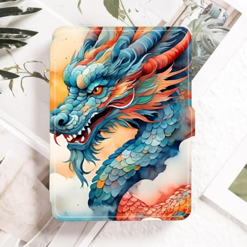Case For Kindle Oasis Waterproof Cover with Auto Sleep Wake Only Fits 7 Inch Kindle Oasis(10th 2019 Release & 9th 2017 Release) Chinese dragon