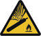 Generic Warnung vor Gasflaschen Hart-PVC Schild Ø 10 cm gemäß ISO 7010, ASR A1.3 (wetterfest)