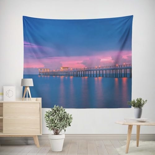 EHOMERY Wandteppich Für Küche Wanddekoration Tumblr Seewal Wandteppich XXL Wandtuch Trippy Wohnzimmer Schlafzimmer Wandbehang Dekoration 200x150cm