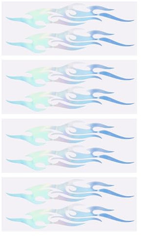 MUCKLILY 4 Stück Flammen Autoaufkleber Wasserdicht Langlebig Einfach Zu Kleben Für Auto Motorrad Dekoration