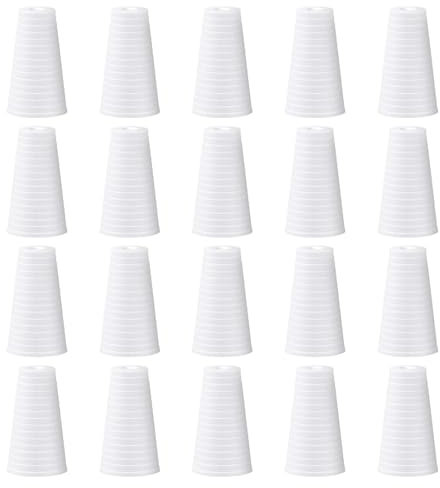 salbsever 20pcs White Blind Pull Cord Ends Plastic Cord Tassel Blind Pull Cord Knobs Drops Pull End Window Blind Cord Knobs for Blinds or Shades Curtain Crafts