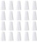 salbsever 20pcs White Blind Pull Cord Ends Plastic Cord Tassel Blind Pull Cord Knobs Drops Pull End Window Blind Cord Knobs for Blinds or Shades Curtain Crafts