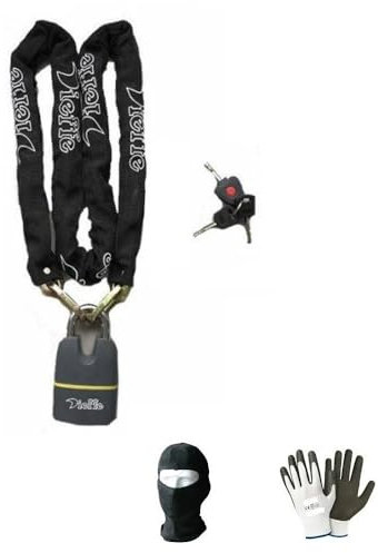 Compatible with Peugeot Satelis II 125 Universal Anti-Theft Chain Lock with Mesh 10 x 10 m 1.5 m Steel U-Chain Weight Approx. 3 kg Anti-Rappine Anti-Burglar Mechanical Alarm