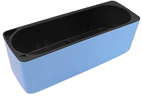 Luzhengyang Vaso rettangolare da 39 cm, autoirrigante, per interni, fino a 7 giorni di irrigazione, peso ed elegante, fodera rimovibile, perfetto per erbe e orchidee, blu