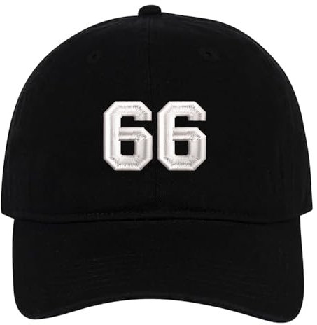 MIMAYIN 66 Baseball Cap Stickerei Basecap Baumwolle Verstellbare Reine Farbe Baseballmütze Sport Visier Hut für Herren Damen