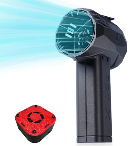 Mini Ventola Turbo Jet PRO X64, Ventilatore Violento per Auto 750 W 64 Mm, 1500 G di Spinta, 350 Km/h di velocità del Vent o, Soffiatore per Foglie a Batteria 16000 mAh
