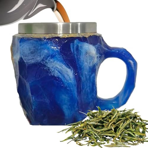 Ghjkldha Mineral Crystal Coffee Mugs | Crystal-Inspired Coffee Mug | Gem Stone Coffee Mugs | Coffee Mug with Mineral Crystal Design, Natural Crystal Coffee Mug, Mineral Stone Coffee Cups