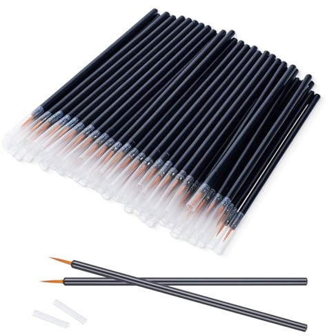 BOHUIZ 100Pack Disposable Eyeliner Brushes, Ultra-fine Point Eyeliner Tool